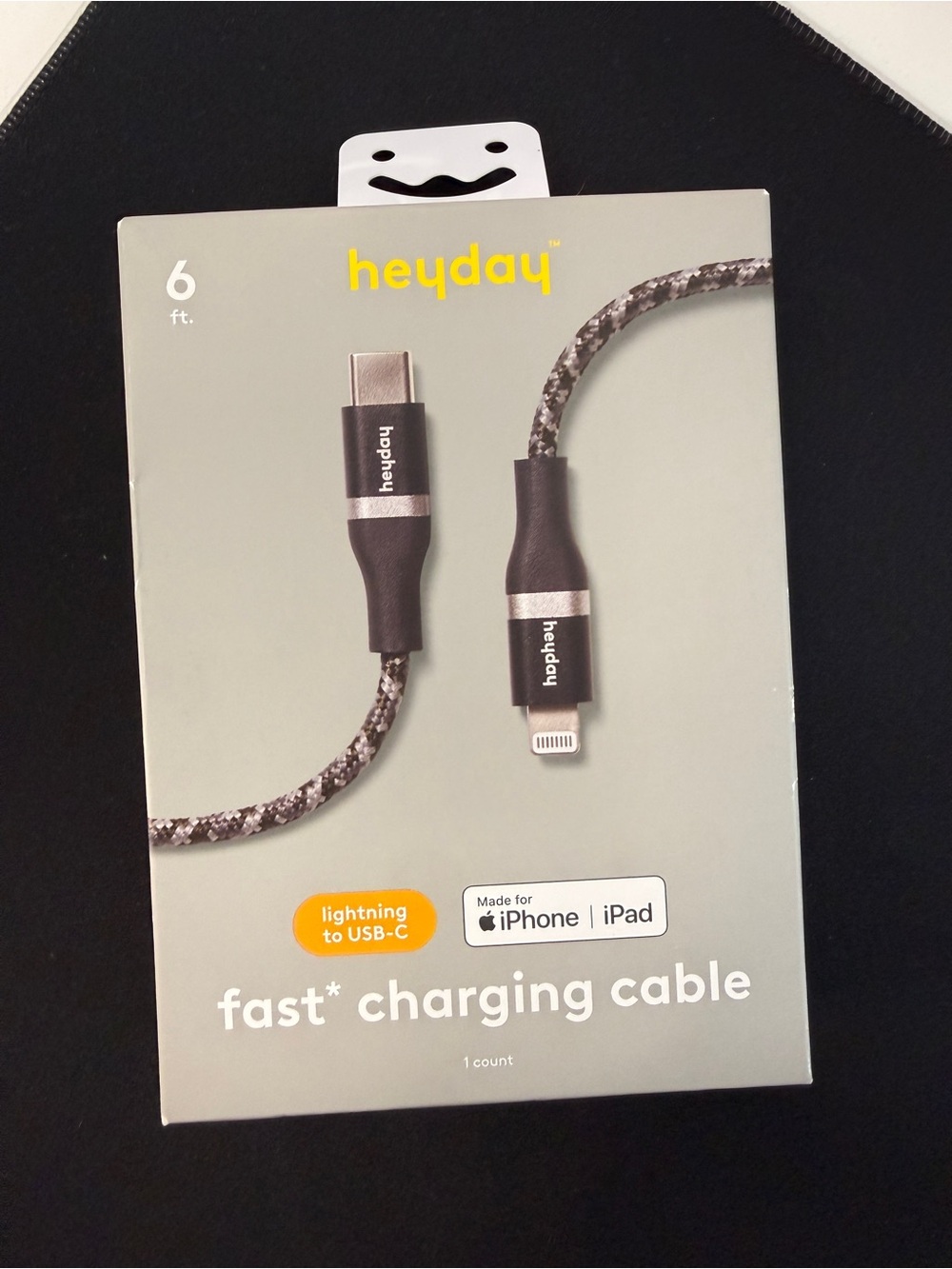 Heyday 6ft USB-C to MFi Certified Lightning Fast Charging Cable for iPhone iPad